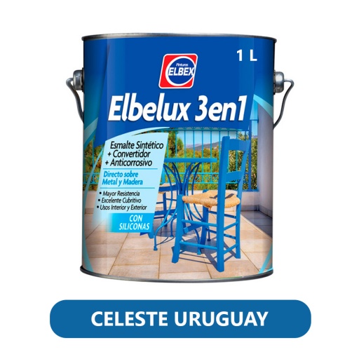 ELBELUX 3 EN 1 CELESTE URUGUAY 1LT