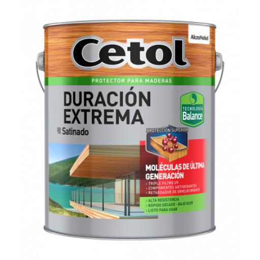 PROTECTOR DE MADERA CETOL DURACION EXTREMA SATIN NATURAL 1LT