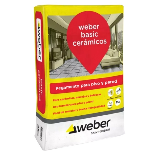 ADHESIVO CERAMICAS WEBER BASIC 25kg