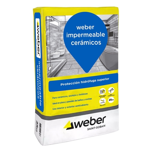 ADHESIVO CERAMICAS WEBER IMPERMEABLE 25kg