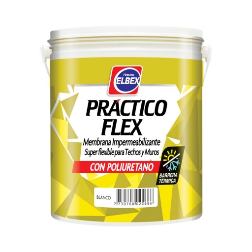 MEMBRANA LIQUIDA PRACTICO FLEX BLANCO 4Kg ELBEX