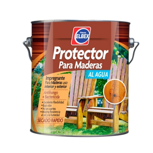 PROTECTOR DE MADERA AL AGUA ELBEX CAOBA AMERICANO 3.6LT