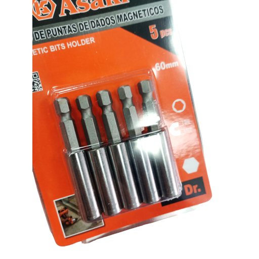 ALARGADOR MAGNETICO 1/4x60mm ASAKI ASK-06225 p/ATORNILLADORA xunidad