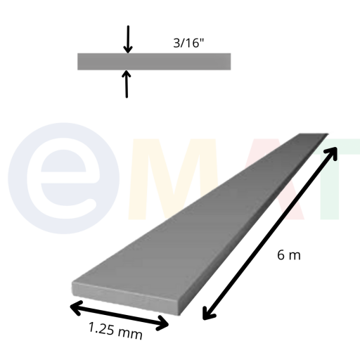 PLANCHUELA 3/16 X 1 1/4 6M