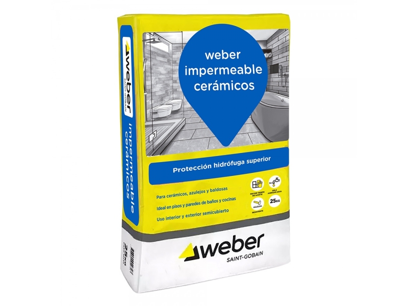 ADHESIVO CERAMICAS WEBER IMPERMEABLE 25kg